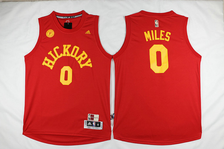 NBA Indiana Pacers #0 C.J. Miles Red Hickory Jersey
